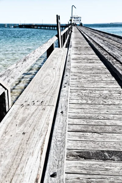 Στην Αυστραλία Fraser Island Παλιό Ξύλινο Λιμάνι Σαν Ιδέα Ενοικιαζόμενα — Φωτογραφία Αρχείου