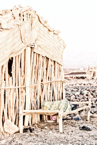 Ethiopia Africa Casa Pobre Gente Desierto Piedra — Foto de Stock