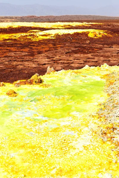  Danakil Etiyopya Afrika volkanik depresyon  