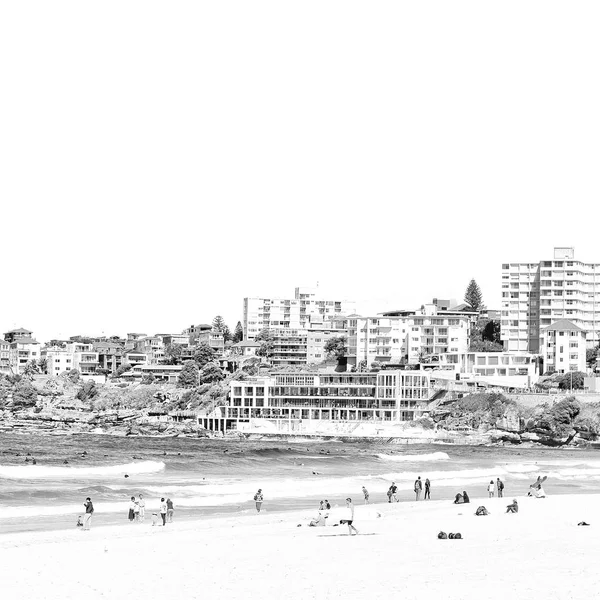 In Australië op het strand en het resort in de buurt van de Oceaan — Stockfoto