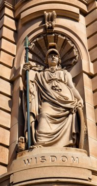 Avustralya sidney duvardaki antik heykel