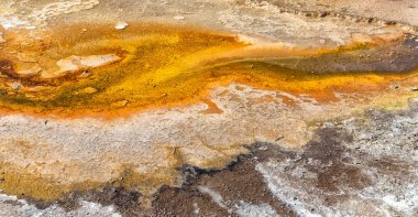 Danakil Etiyopya Afrika'da dallol ve Kutup gazoz arka plan gibi volkanik depresyon