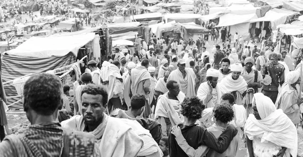 Etiyopya Lalibela Ocak 2018 Içinde Belgili Tanımlık Çarşı Genna Celebratio — Stok fotoğraf