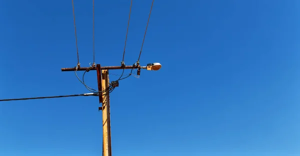 Avustralya Açık Havada Elektrik Direği Ile Güç Hattı Kavramı — Stok fotoğraf