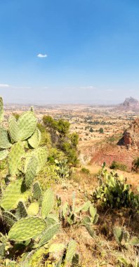 Etiyopya Afrika'da panorama Vadisi Dağ ve gökyüzü