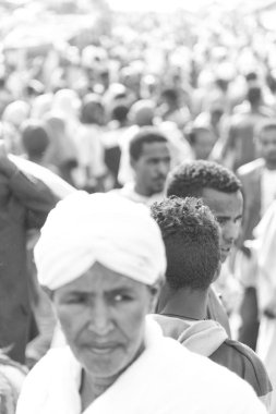 insanlar kutlama Lalibela Etiyopya kalabalıkta