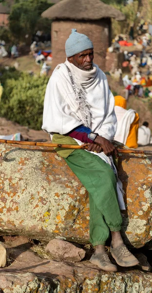 埃塞俄比亚 拉利贝拉 2018年1月 Genna 人群中的不明身份的人 Celebratio — 图库照片