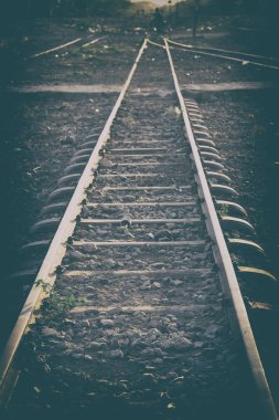  gündoğumu ışığında tren yolu