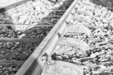  gündoğumu ışığında tren yolu