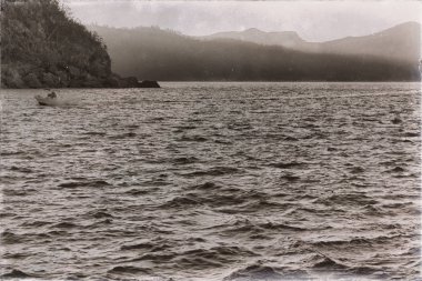 okyanus yakın dağ sunrise