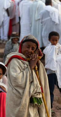 Lalibela Etiyopya'da bir kadın kutlama