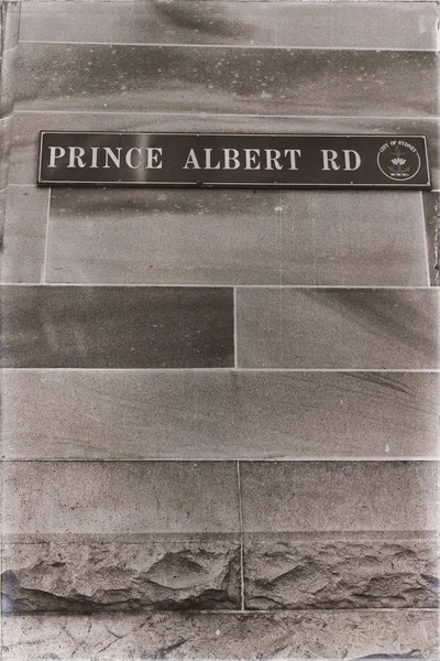 Na parede o sinal do príncipe Albert Street — Fotografia de Stock