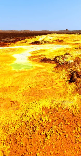 In danakil äthiopien afrika die vulkanische depression — Stockfoto