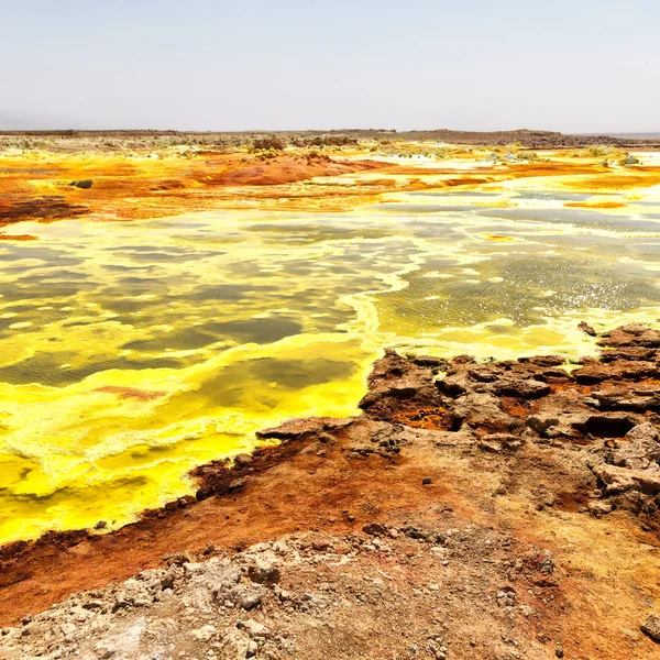 Afrika die vulkanische Depression von Dallol — Stockfoto