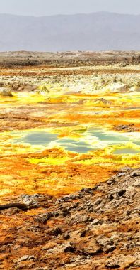  Afrika dallol volkanik depresyon