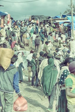 insanlar kutlama Lalibela Etiyopya kalabalıkta