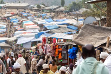 insanlar kutlama Lalibela Etiyopya kalabalıkta