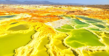  Afrika dallol volkanik depresyon