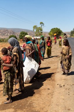 Etiyopya, Danakil-Ocak 2018--Caddesi'nde kimliği belirsiz kişi dolaylarında