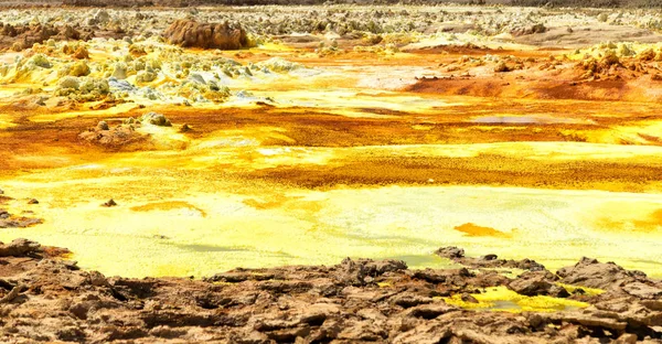 Africa la dépression volcanique du dallol — Photo