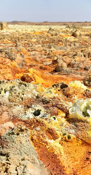 In danakil äthiopien afrika die vulkanische depression — Stockfoto