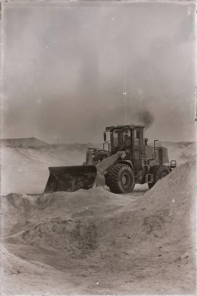 Working and excavation machinery  caterpillar   equipment — Stock Photo, Image