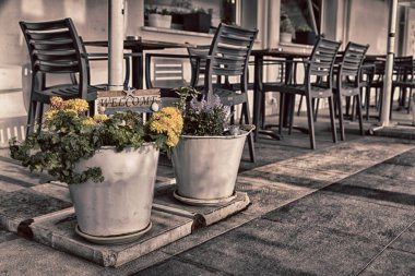 Restoran hoş geldiniz sinyal dışında Kıbrıs'ta 