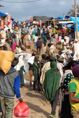 insanlar kutlama Lalibela Etiyopya kalabalıkta