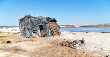 Etiyopya Afrika'da salin kulübede