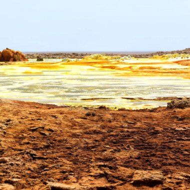 Afrika dallol volkanik depresyon