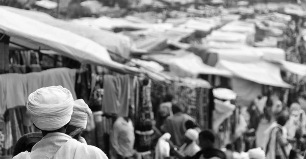 in lalibela ethiopia the market full of people in the celebratio