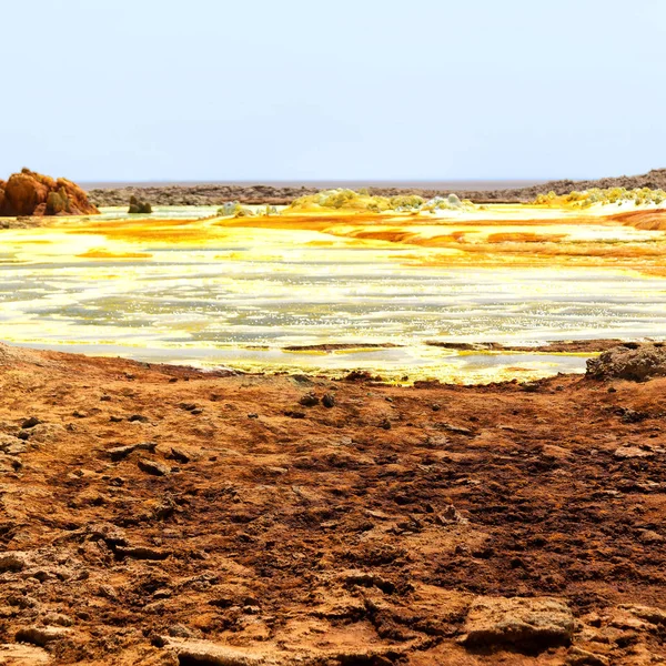 Afrika die vulkanische Depression von Dallol — Stockfoto