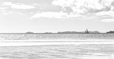 Avustralya'da fraser ada ve lüks gibi okyanusta bir katamaran cruise