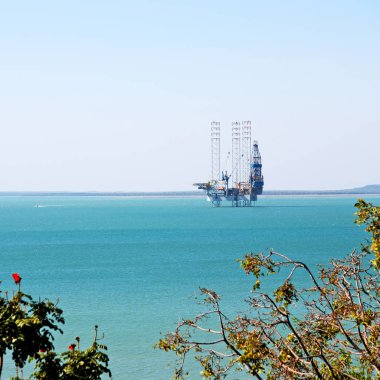 Avustralya sanayi bir off shore ile kavramı platformu açık okyanusta