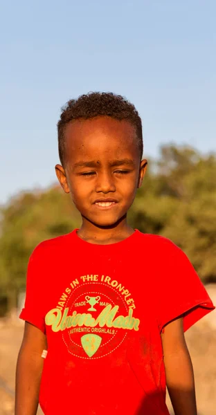 Ethiopia Lalibela Circa January 2018 Неизвестный Мальчик Праздновании Генной Катастрофы — стоковое фото