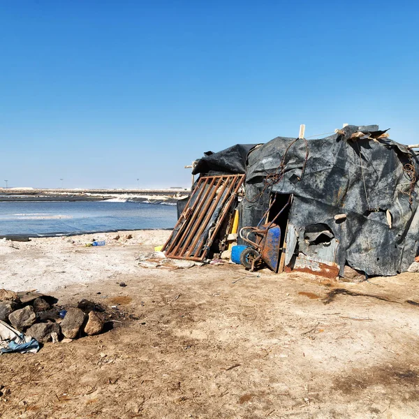 在埃塞俄比亚非洲小屋在盐水工作地方贫穷和工作 — 图库照片