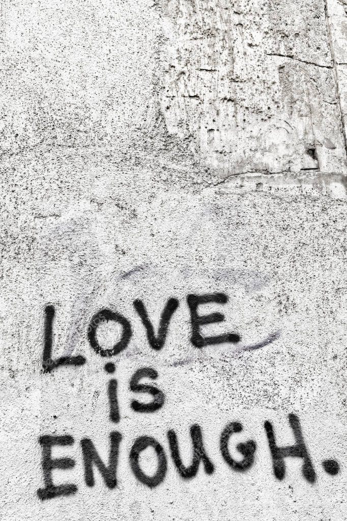 in the old wall the words of love 