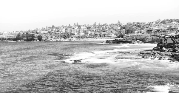 A baía a rocha e o oceano — Fotografia de Stock