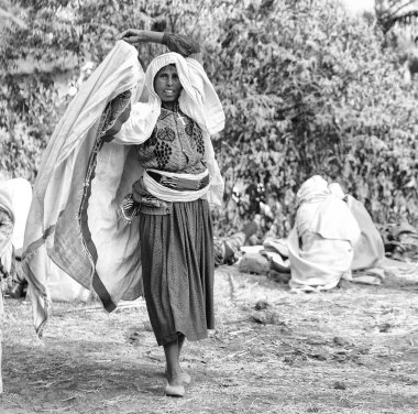 Lalibela Etiyopya'da bir kadın kutlama