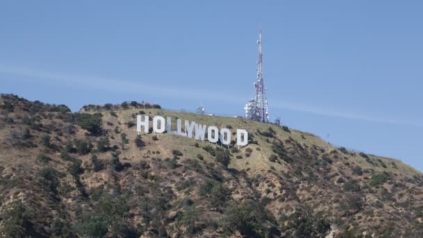Malownicze Ujęcia Napisem Hollywood Górze — Wideo stockowe