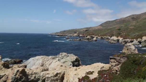 Schilderachtige Beelden Van Kust Garrapata National Park — Stockvideo