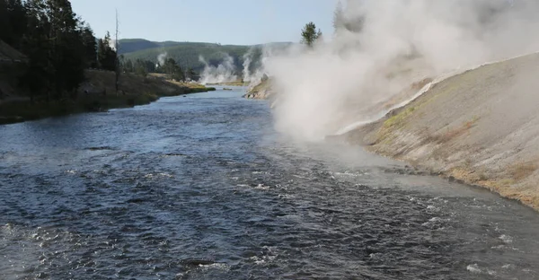 Usa Ban Belül Yellowstone Nemzeti Park Brauty Csodálatos Természet Idegenforgalmi — Stock Fotó