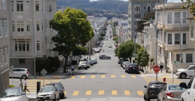   Usa San Francisco 'da şehir manzarası ve binalar