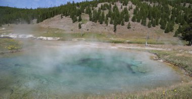 Yellowstone milli parkı içinde Abd'de inanılmaz doğa turist destinatio brauty