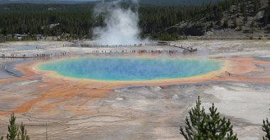 Yellowstone milli parkı içinde Abd'de inanılmaz doğa turist destinatio brauty
