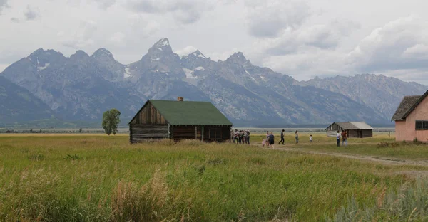 mormon house in USA  grand teton  national  park the beauty of amazing nature tourist destinatio