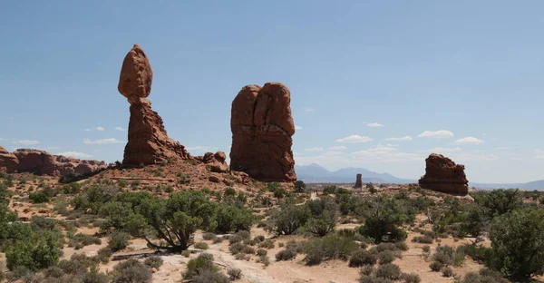 Het Arches National Park Schoonheid Van Verbazingwekkende Natuur Toeristische Toeristisc — Stockfoto