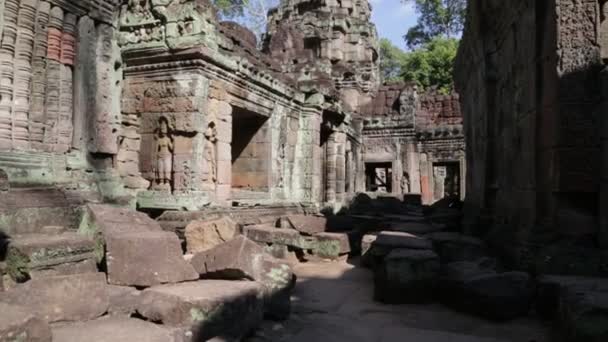 Malebné Záběry Starověkého Chrámu Angkor Wat Kambodža — Stock video