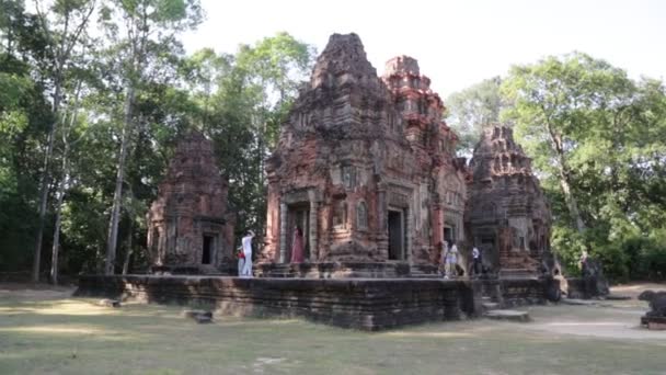 Cambodia Angkor Wat Circa Diciembre 2019 Imágenes Escénicas Del Antiguo — Vídeos de Stock