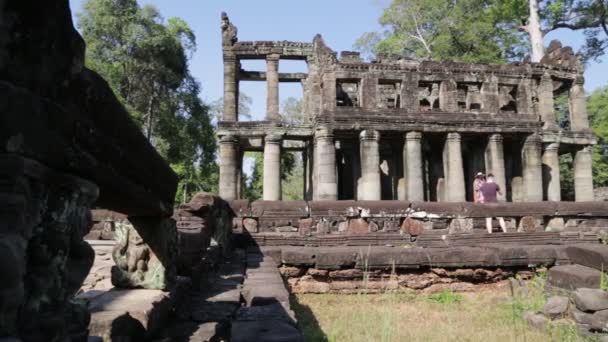 Камбоджа Ангкор Ват Circa Decem2019 Сцены Древнего Храма Ангкор Ват — стоковое видео